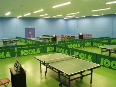 St Augustines TT Centre set up for 6 match tables